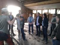 Besuch der Umweltministerin Anja Siegesmund auf der Baustelle des zukünftigen Ziegen- und Schafmilchhofes in Asbach